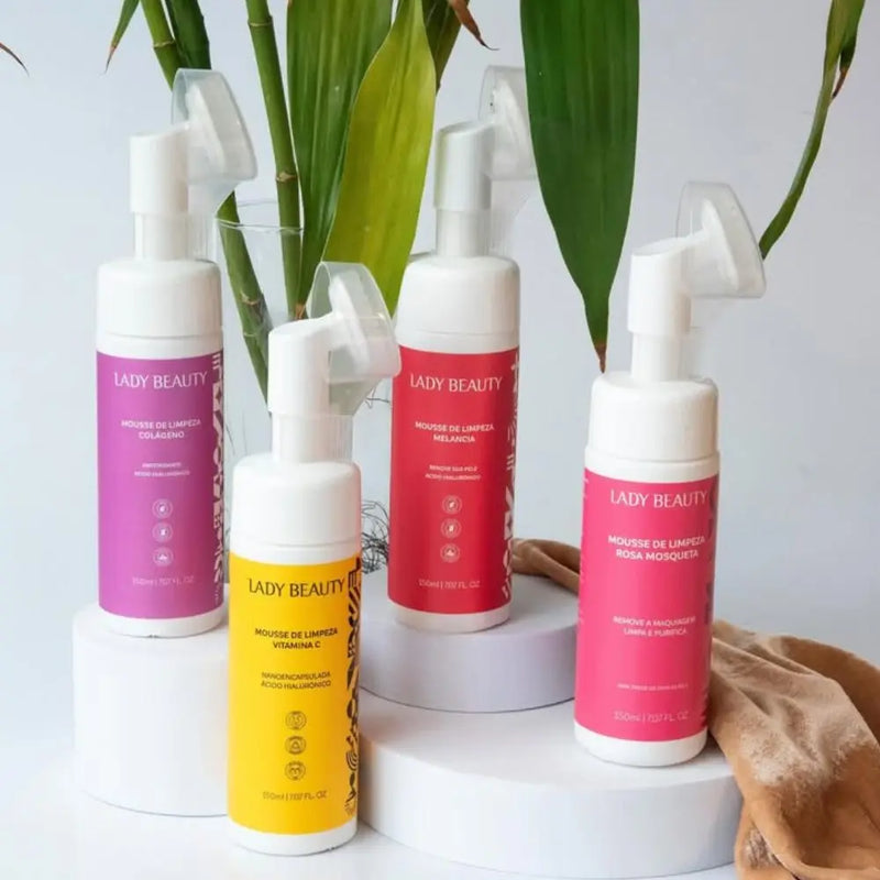 Kit de Mousse de Limpeza Facial Lady Beauty